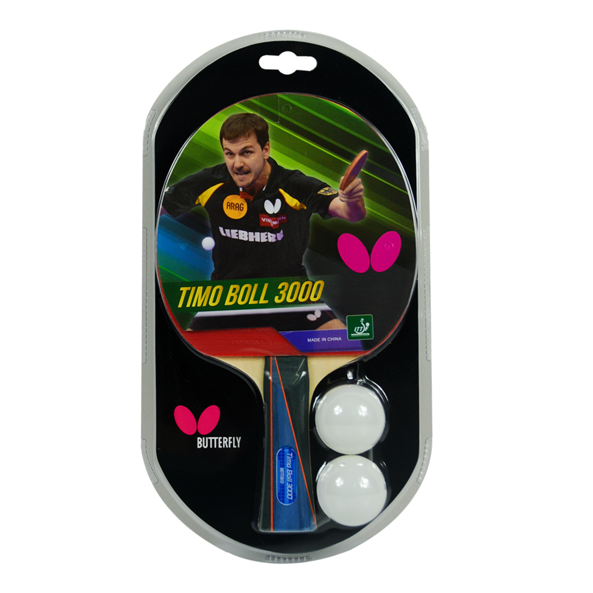 Butterfly Timo Boll 3000 Racket: Butterfly Pre-Assembled Racket